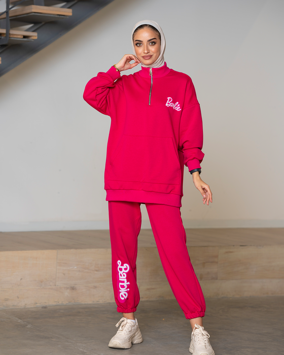 Oversized Barbie tracksuit