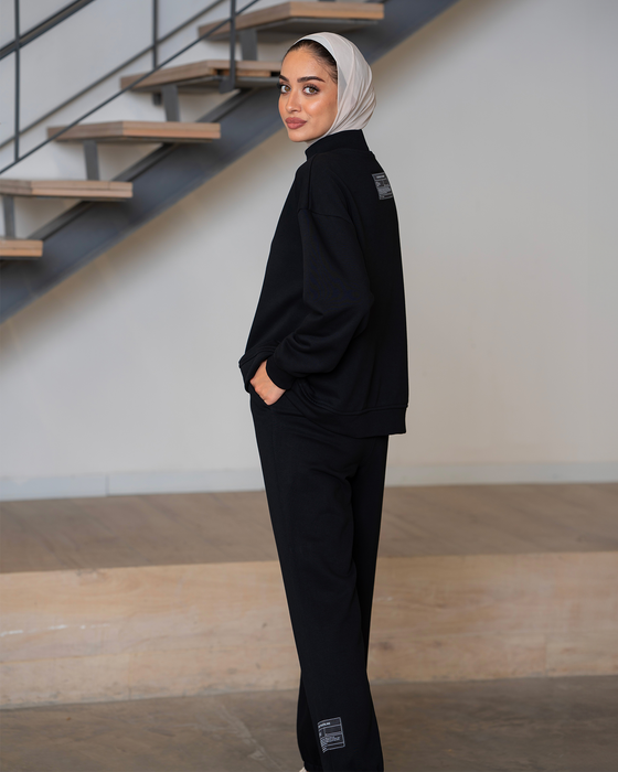 diagonal cut tracksuit with buttons