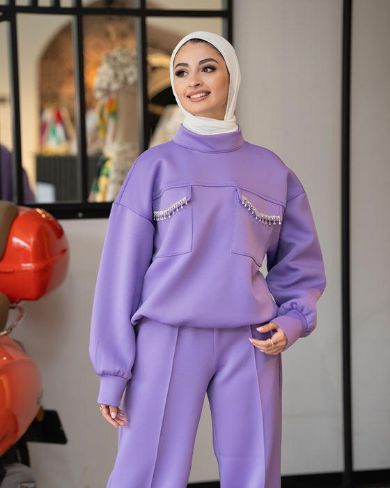 Stylish set with pocket detail