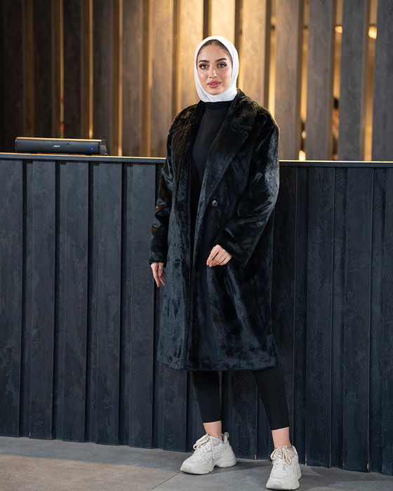 long faux fur jacket
