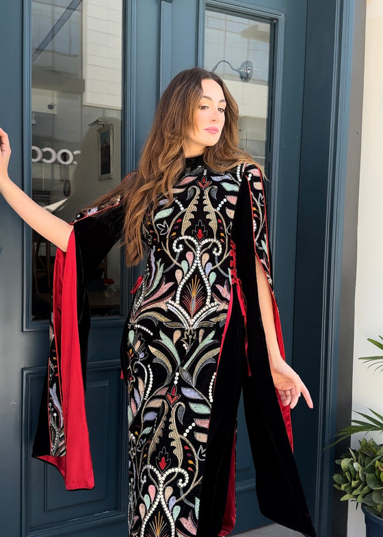 Velvet ornaments dress