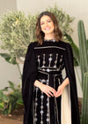 velvet long sleeve dress