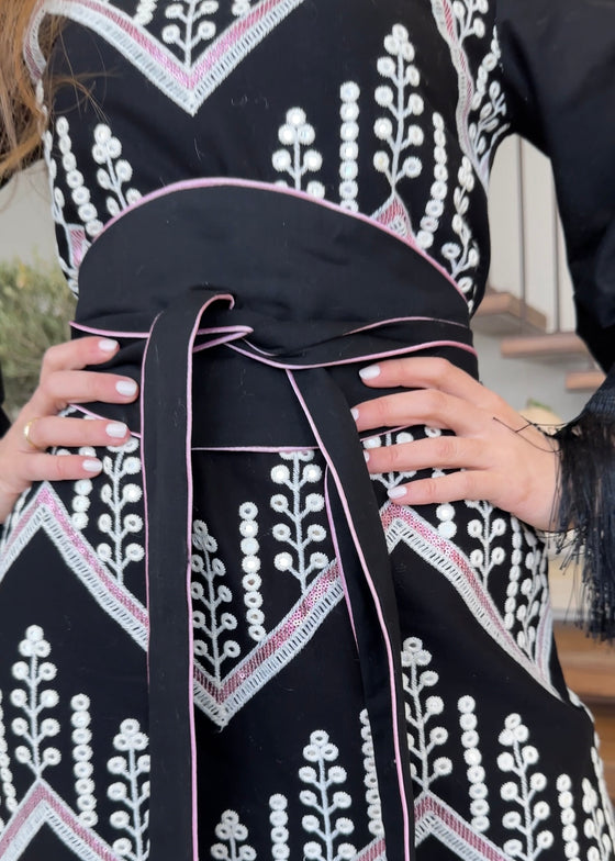 Linen tassels dress