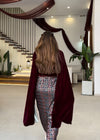 Velvet maroon dress- pattern 02